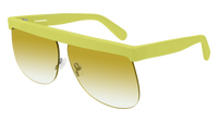 Courrèges Women's Sunglasses Oversized Flat Top Yellow CL1901-003 66