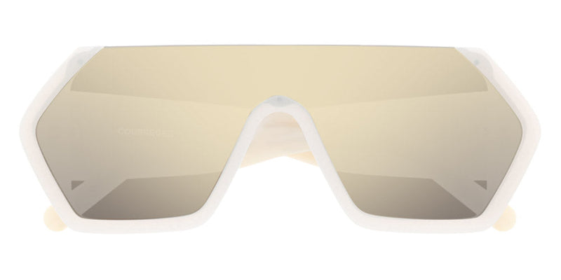 Courrèges Women's Sunglasses Oversized Shield Ivory/Beige CL1909-003 99