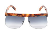 Courrèges Women's Sunglasses Oversized Flat Top Tortoise CL1901-001 66