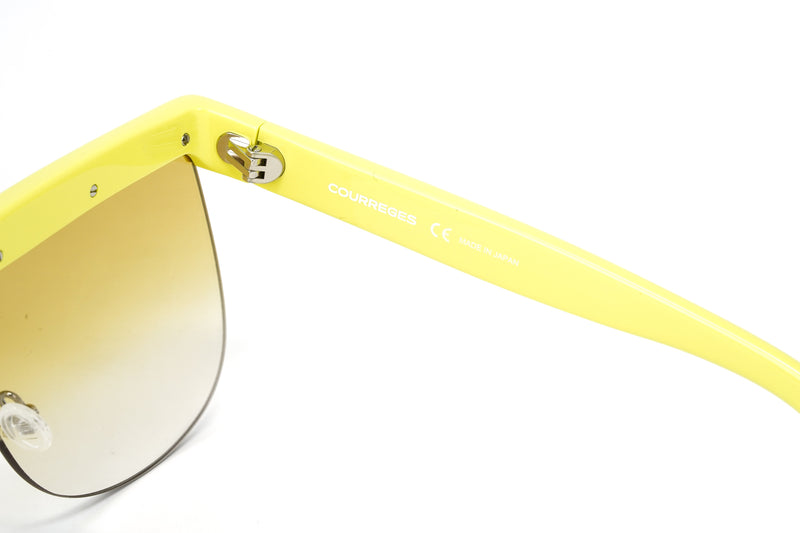 Courrèges Women's Sunglasses Oversized Flat Top Yellow CL1901-003 66