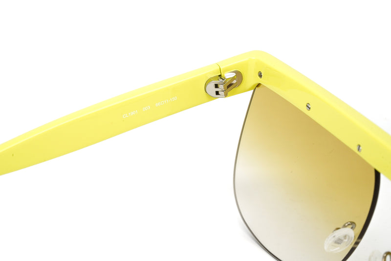 Courrèges Women's Sunglasses Oversized Flat Top Yellow CL1901-003 66