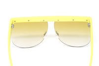 Courrèges Women's Sunglasses Oversized Flat Top Yellow CL1901-003 66