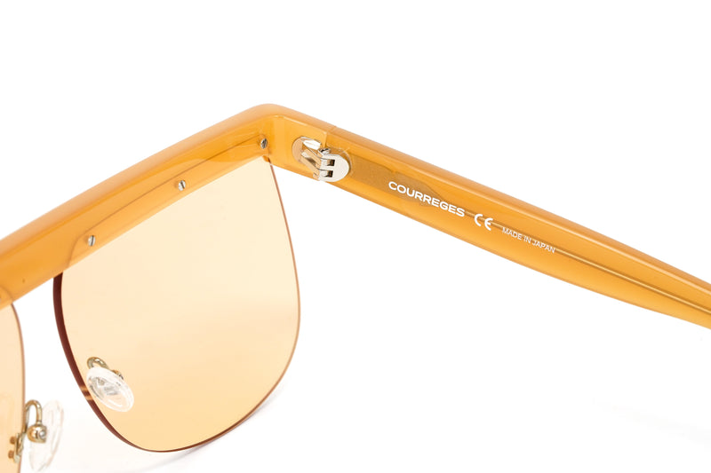 Courrèges Women's Sunglasses Oversized Flat Top Orange CL1901-007 66