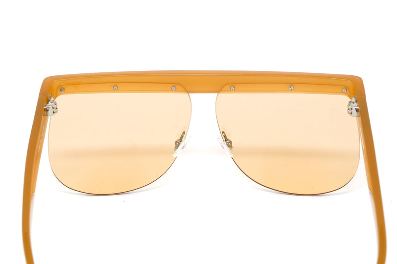 Courrèges Women's Sunglasses Oversized Flat Top Orange CL1901-007 66