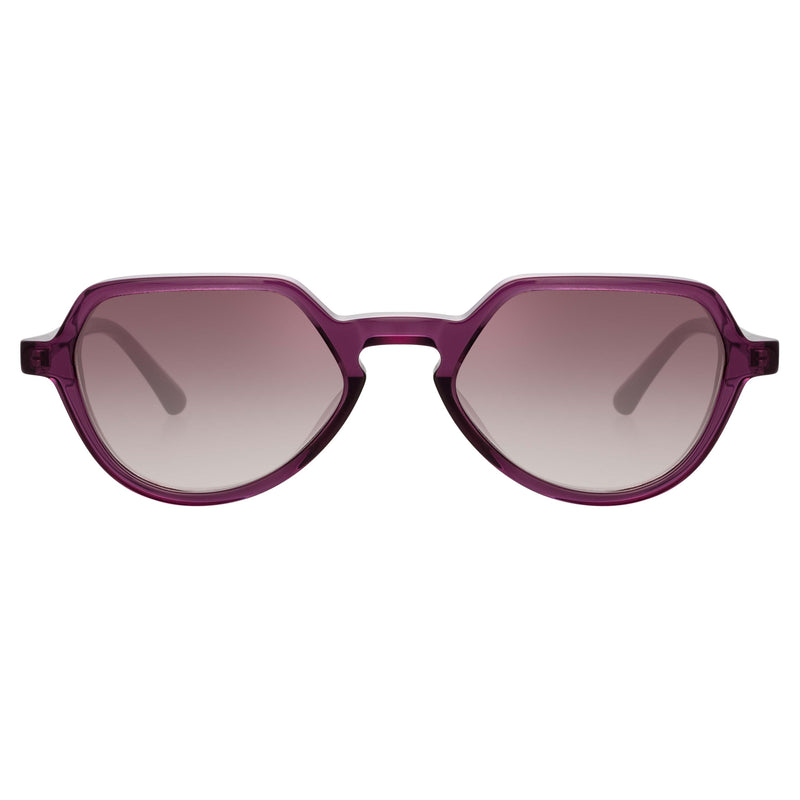 Dries Van Noten Men's Angular Purple Sunglasses DVN183C3SUN