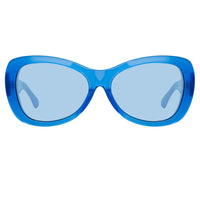 Dries Van Noten Ladies Oversized Blue Sunglasses DVN195C7SUN