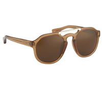 Dries Van Noten Unisex Aviator Brown Sunglasses DVN55C3SUN