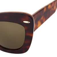 Erdem Ladies Sunglasses Cat Eye Tortoise Shell and Grey EDM24C3SUN