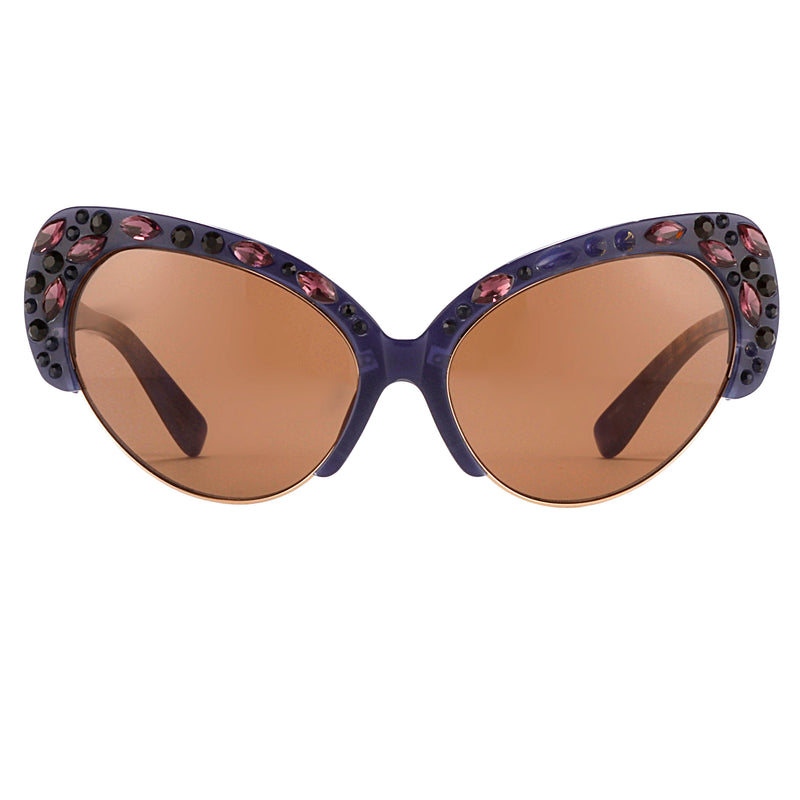 Erdem Ladies Cat Eye Brown Sunglasses EDM7C8SUN