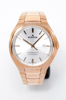 Edox Men's Automatic Watch Les Bèmonts Ultra Slim Silver Rose Gold 42mm 80114 37R AIR