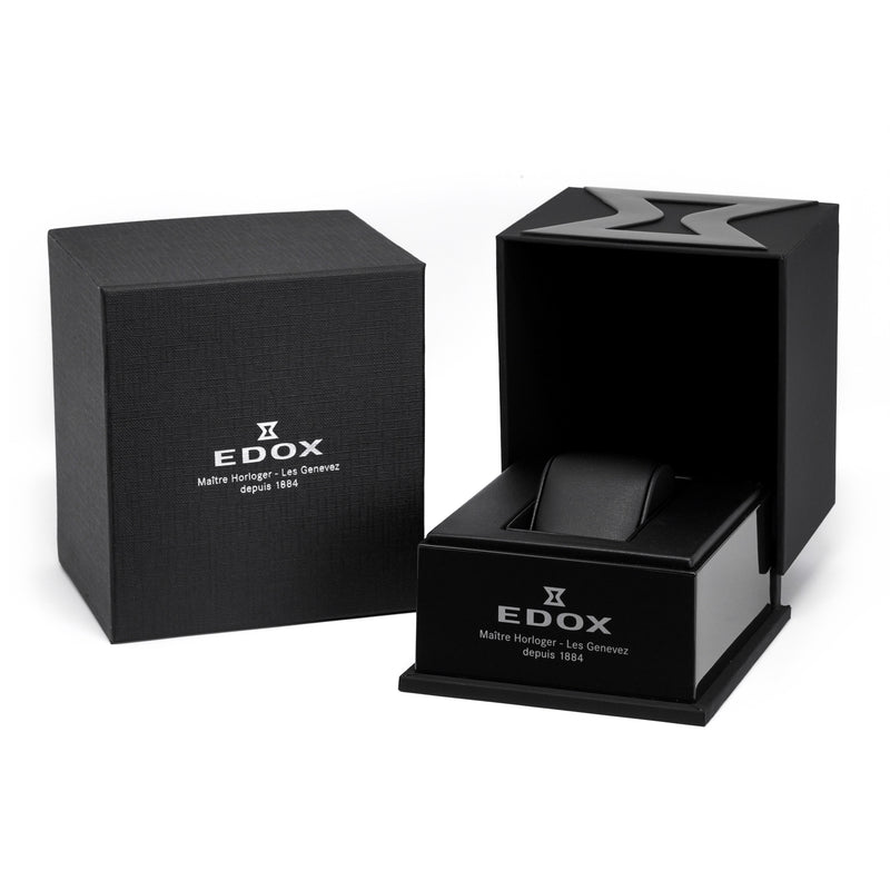 Edox Automatic Watch Delfin Diver Black Rose Gold 43mm 80110357NRCA