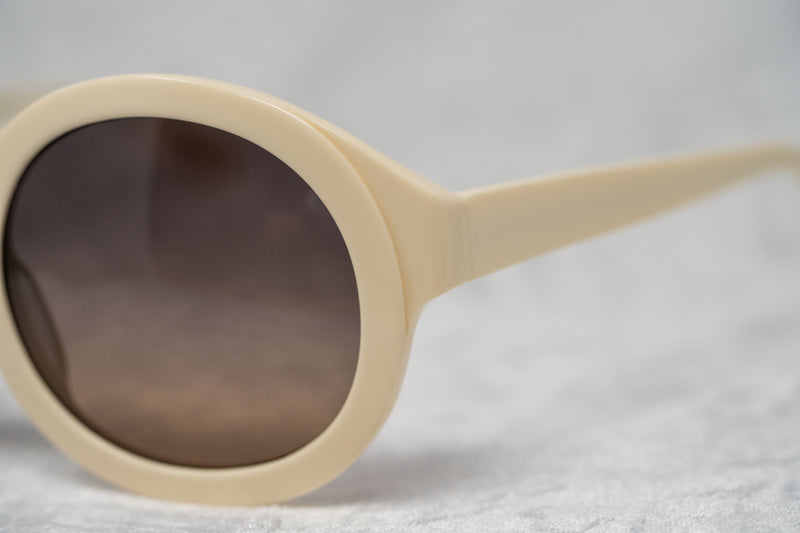 Eley Kishimoto Ladies Sunglasses Oversized Round Cream and Brown EK27C4SUN