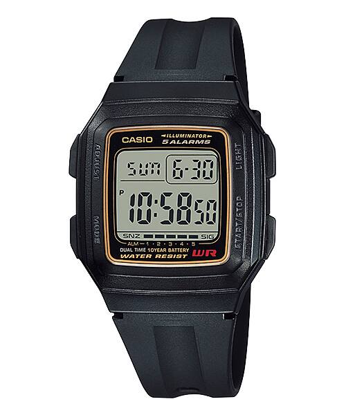 Casio F-201WA-9A Unisex Black Digital Watch