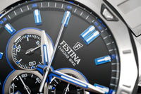 Festina Watch Black Blue Chrono Bike Stainless Steel F20448-5