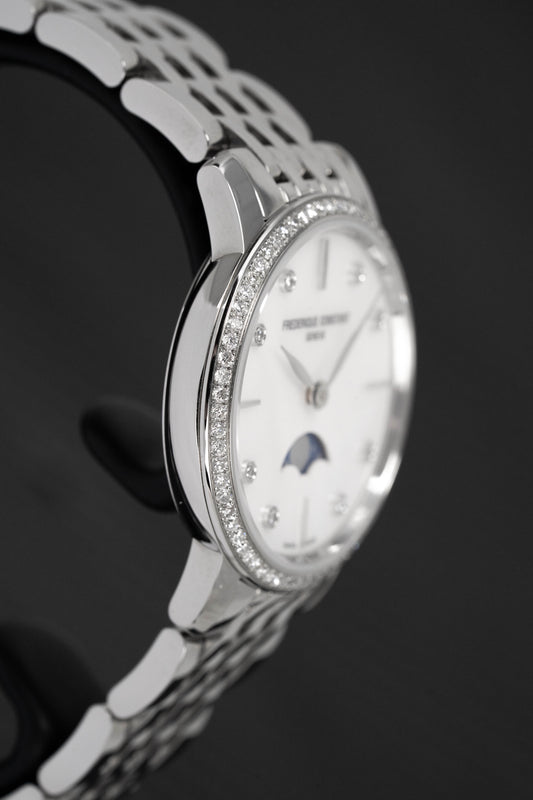 Frederique Constant Watch Slimline Moon Phase Diamond FC-206MPWD1SD6B