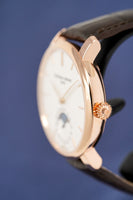 Frederique Constant Watch Men's Slimline Moonphase Rose Gold PVD FC-705V4S4