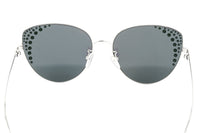 Furla Women's Sunglasses Rimless Cat Eye Silver/Grey SFU180 0579