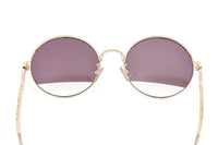 Furla Women's Sunglasses Round Gold/Purple SFU235 0300