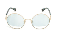 Furla Women's Sunglasses Round Gold/Blue SFU235 300V