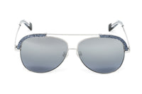 Furla Women's Sunglasses Pilot Silver/Blue SFU284 579X