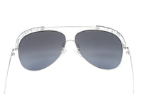 Furla Women's Sunglasses Pilot Silver/Blue SFU284 579X