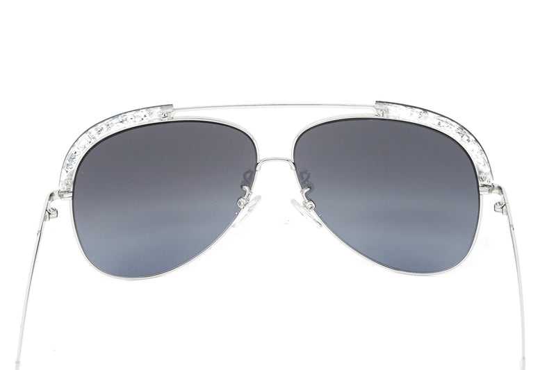 Furla Women's Sunglasses Pilot Silver/Blue SFU284 579X