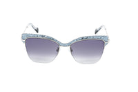 Furla Women's Sunglasses Browline Silver/Purple SFU312 0579