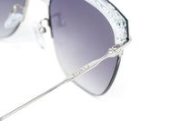 Furla Women's Sunglasses Browline Silver/Purple SFU312 0579