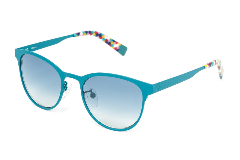 Furla Women's Sunglasses Classic Square Blue SU4340 1H9X