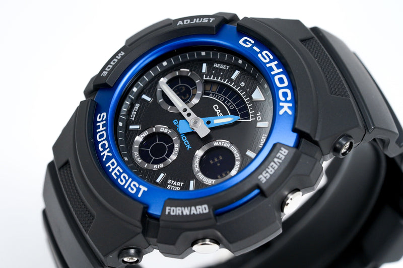 Casio G-Shock Watch Analogue-Digital Blue AW-591-2ADR