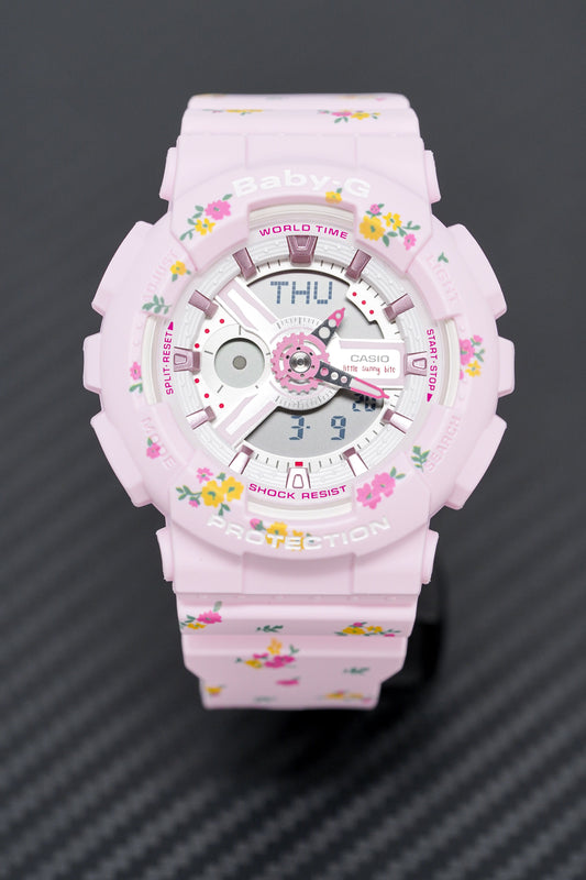 Casio Baby-G Watch Ladies Limited Edition Pink Floral BA-110LSB-4ADR