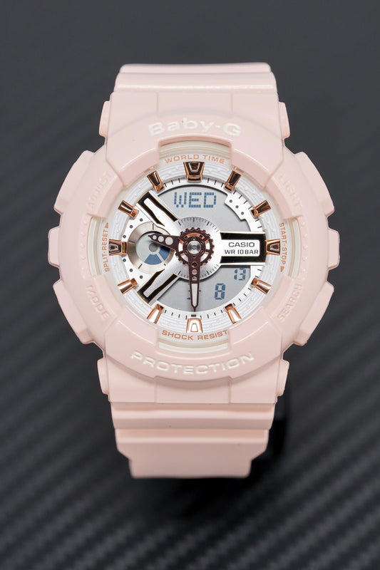 Casio Baby-G Watch Ladies Pink BA-110RG-4ADR