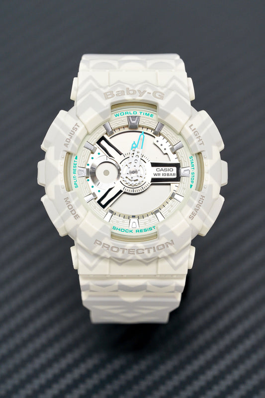 Casio Baby-G Watch Ladies Tribal Pattern Grey BA-110TP-8ADR