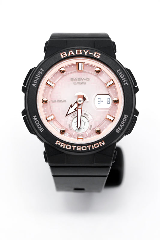 Casio Baby-G Watch Ladies Beach Traveler Series Pink BGA-250-1A3DR