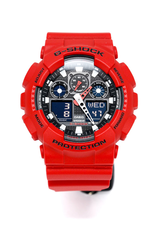 Casio G-Shock Watch Men's Red GA-100B-4ADR