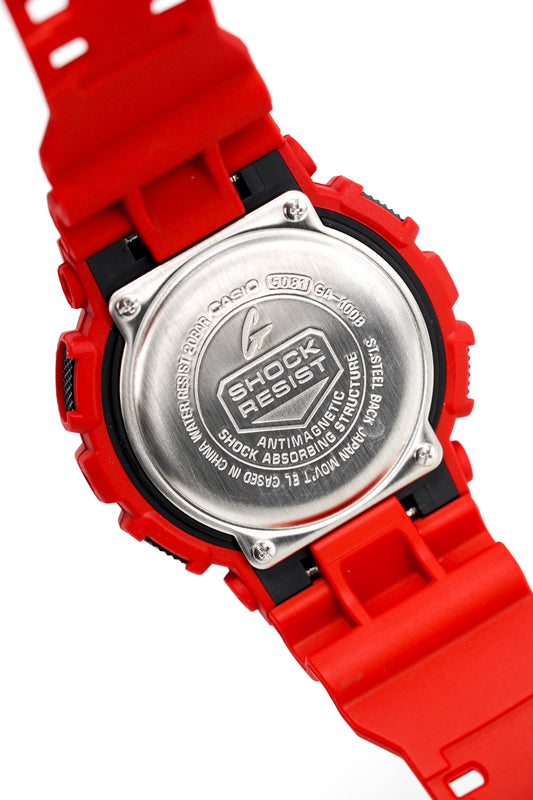 Casio G-Shock Watch Men's Red GA-100B-4ADR