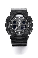 Casio G-Shock Watch Men's Black Crackled GA-100CG-1ADR