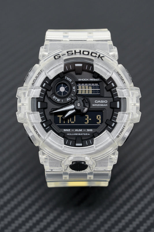 Casio G-Shock Watch Skeleton Series Clear/Black GA-700SKE-7ADR