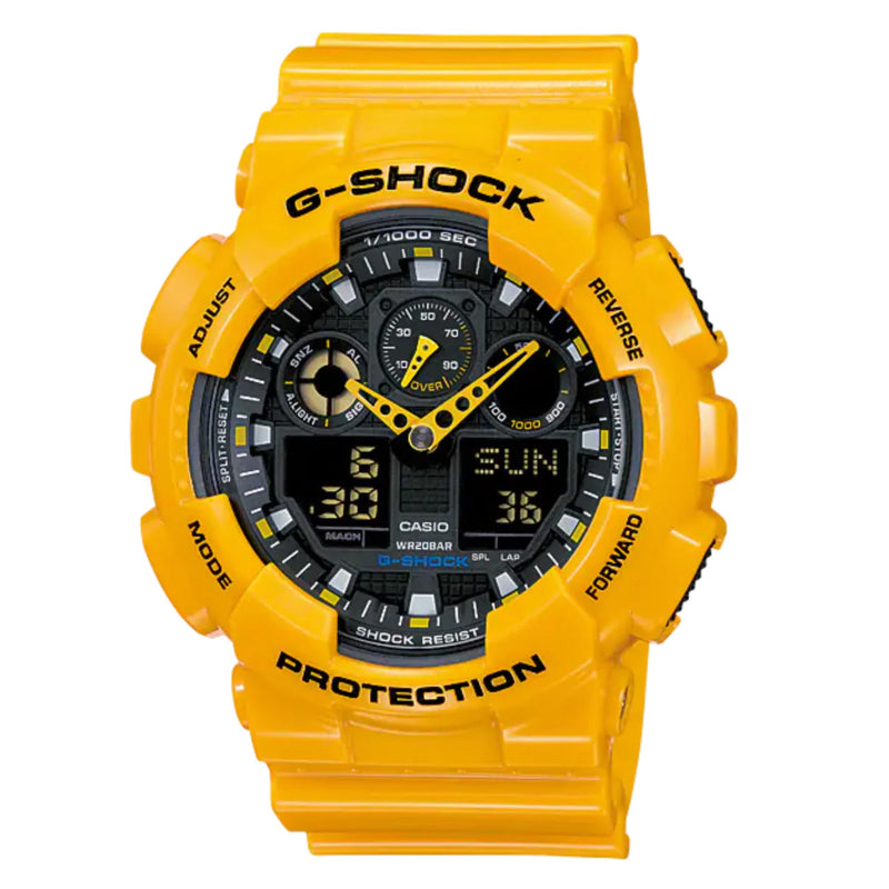 Casio G-Shock Watch Men's Yellow GA-100A-9ADR