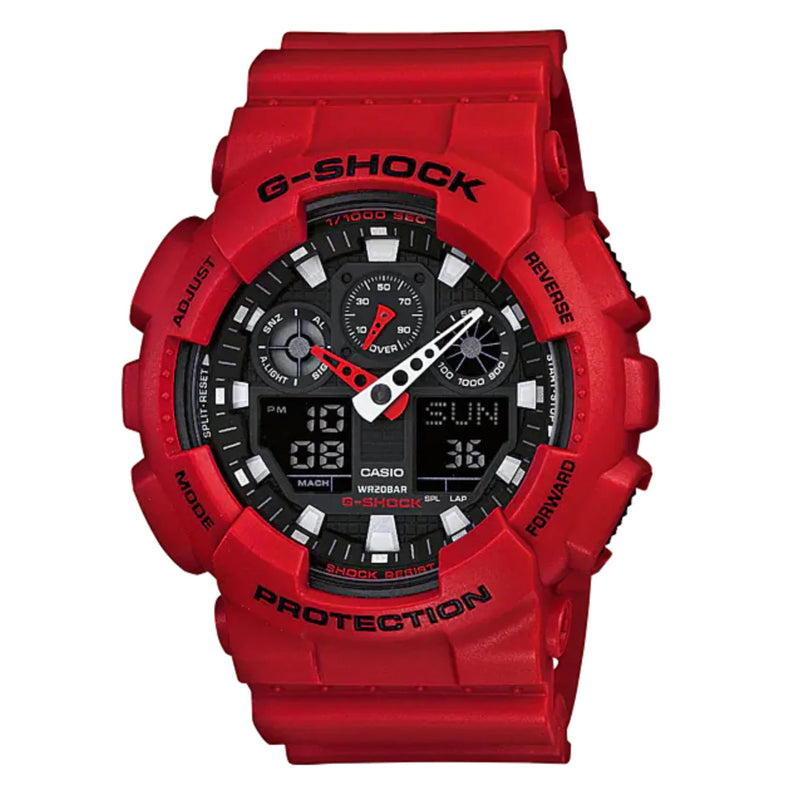 Casio G-Shock Watch Men's Red GA-100B-4ADR