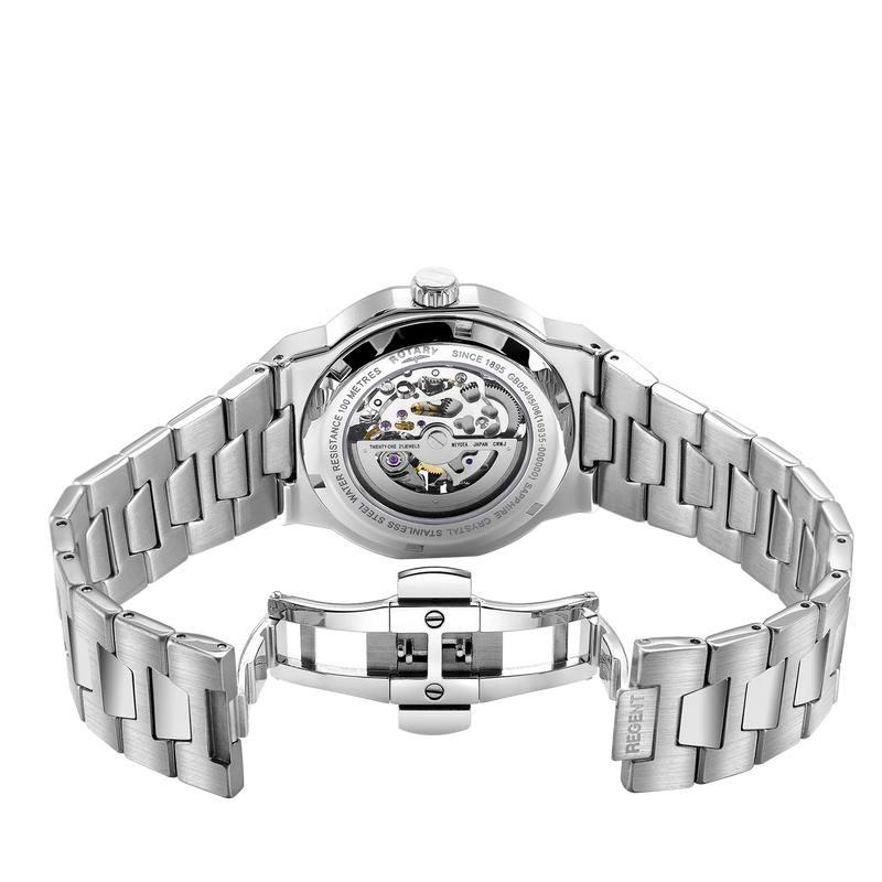 Rotary Skeleton Sport Men's Silver Watch GB05495/06