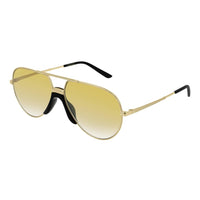 Gucci Unisex Sunglasses Oversized Pilot Yellow Gold GG0432S-003 60