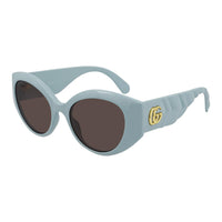 Gucci Women's Sunglasses Oversized Cat Eye Blue GG0809S-004 52