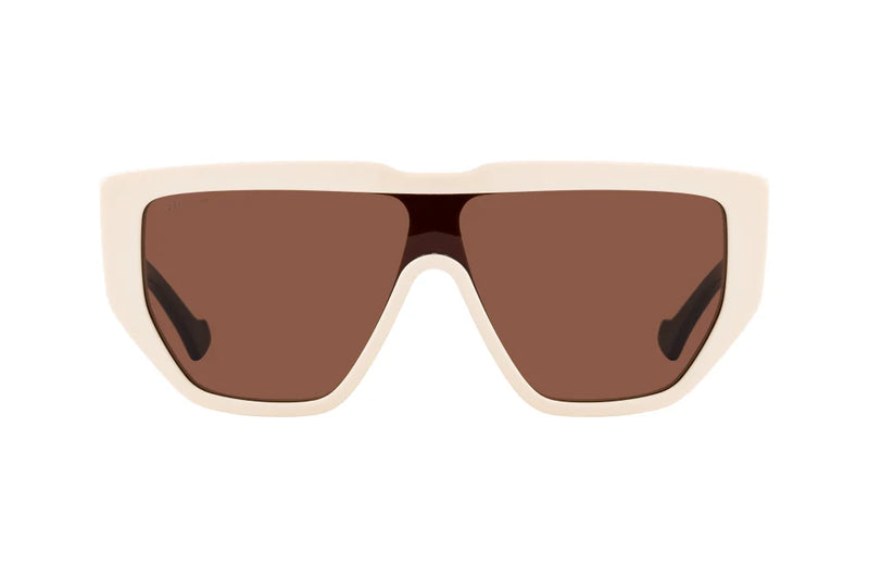 Gucci Men's Sunglasses Shield Flat Top Cream GG0997S-003 99