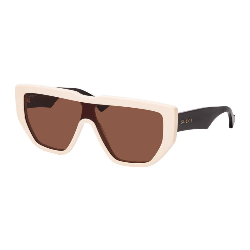 Gucci Men's Sunglasses Shield Flat Top Cream GG0997S-003 99