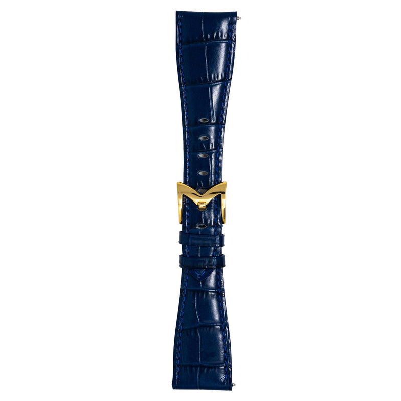 Gagà Milano Manuale 48mm Blue Alligator Leather Watch Strap