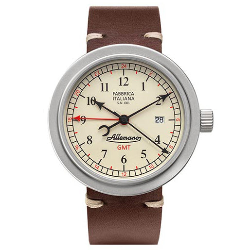 Allemano GMT A 1919 Men's White Watch GMT-A-1919-SP-SW