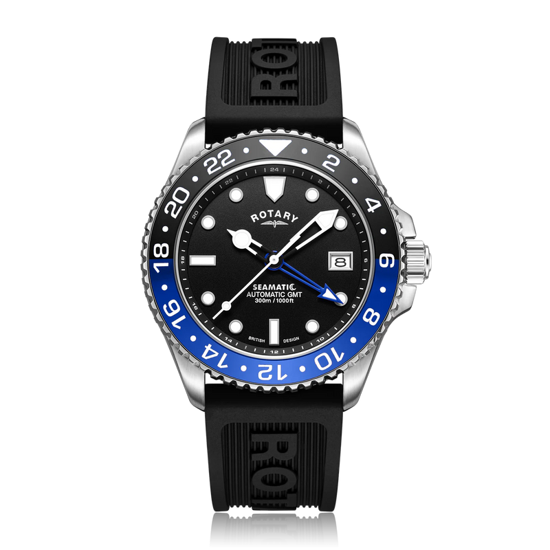 Rotary Seamatic GMT Men's Blue Black Watch GS04378/96