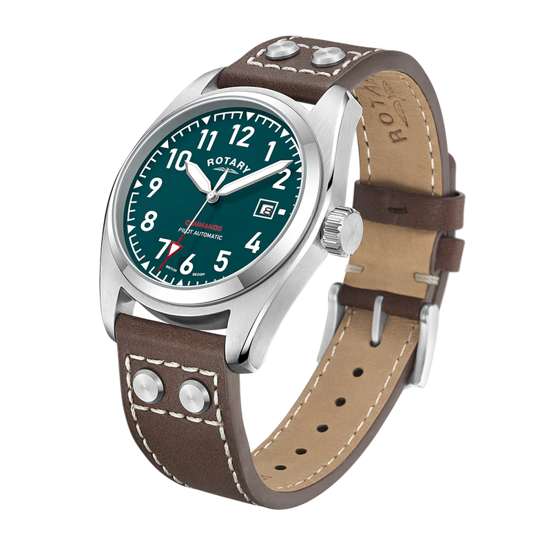 Rotary RW 1895 Pilot Men's Green Watch GS05470/73