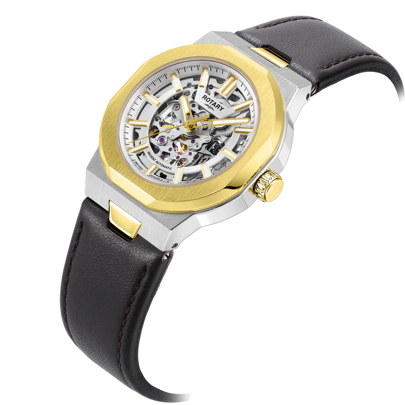 Rotary Skeleton Men's Gold Watch GS05496/06